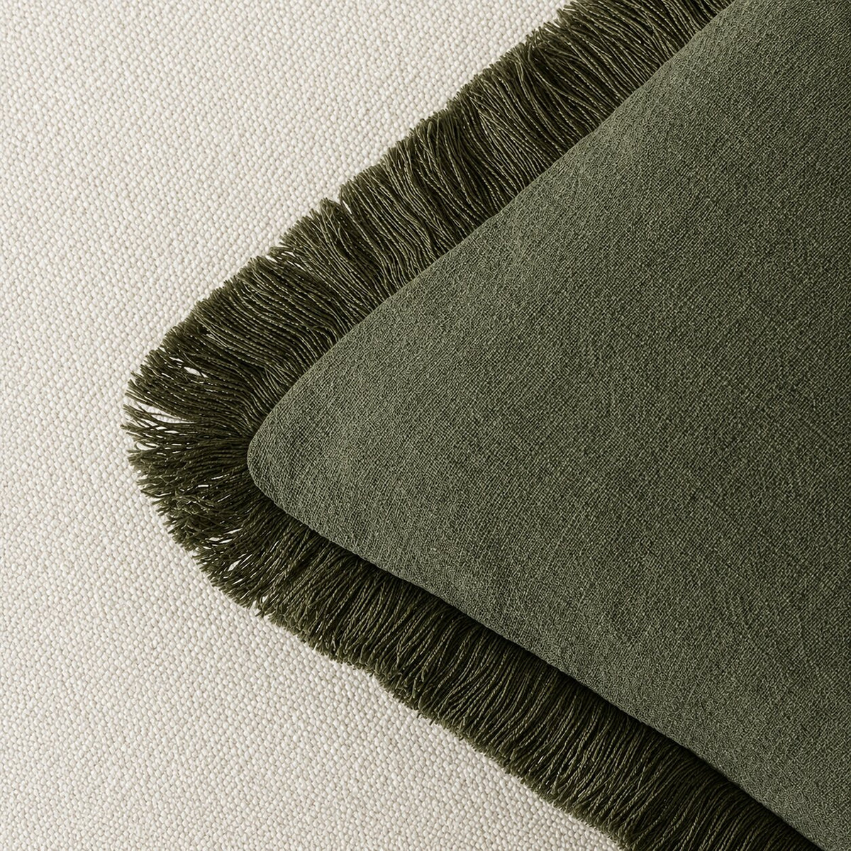 Damian Linen Fringed Pillow Cover