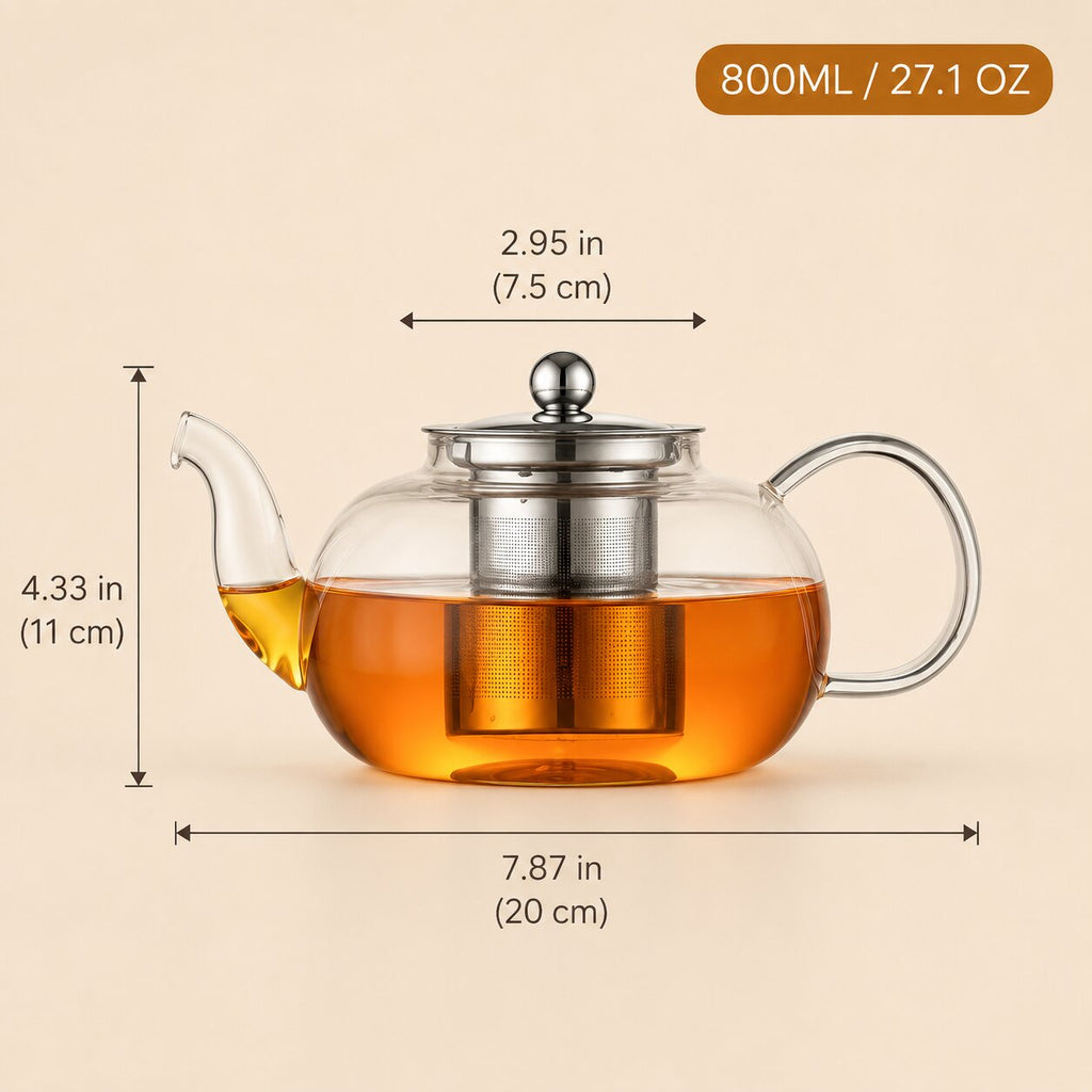 Evelune Glass Teapot with Infuser