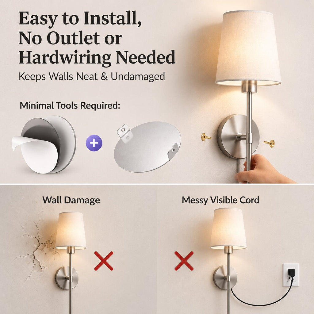 Elara Cordless Wall Sconce Set of 2