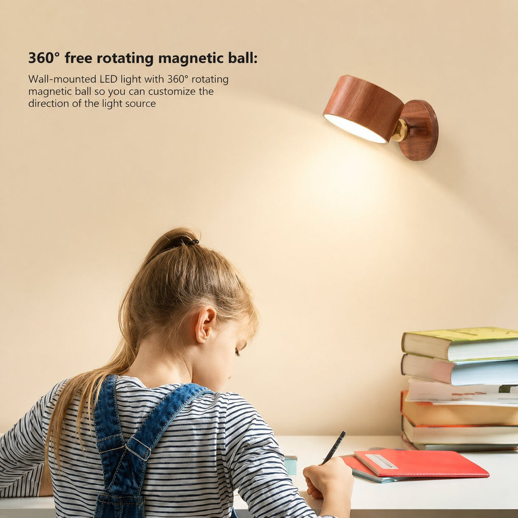 Maelle 360° Wooden Wall Light