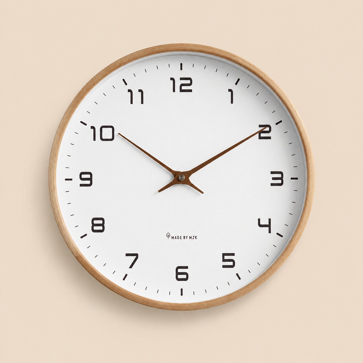 Elara Solid Wood Wall Clock
