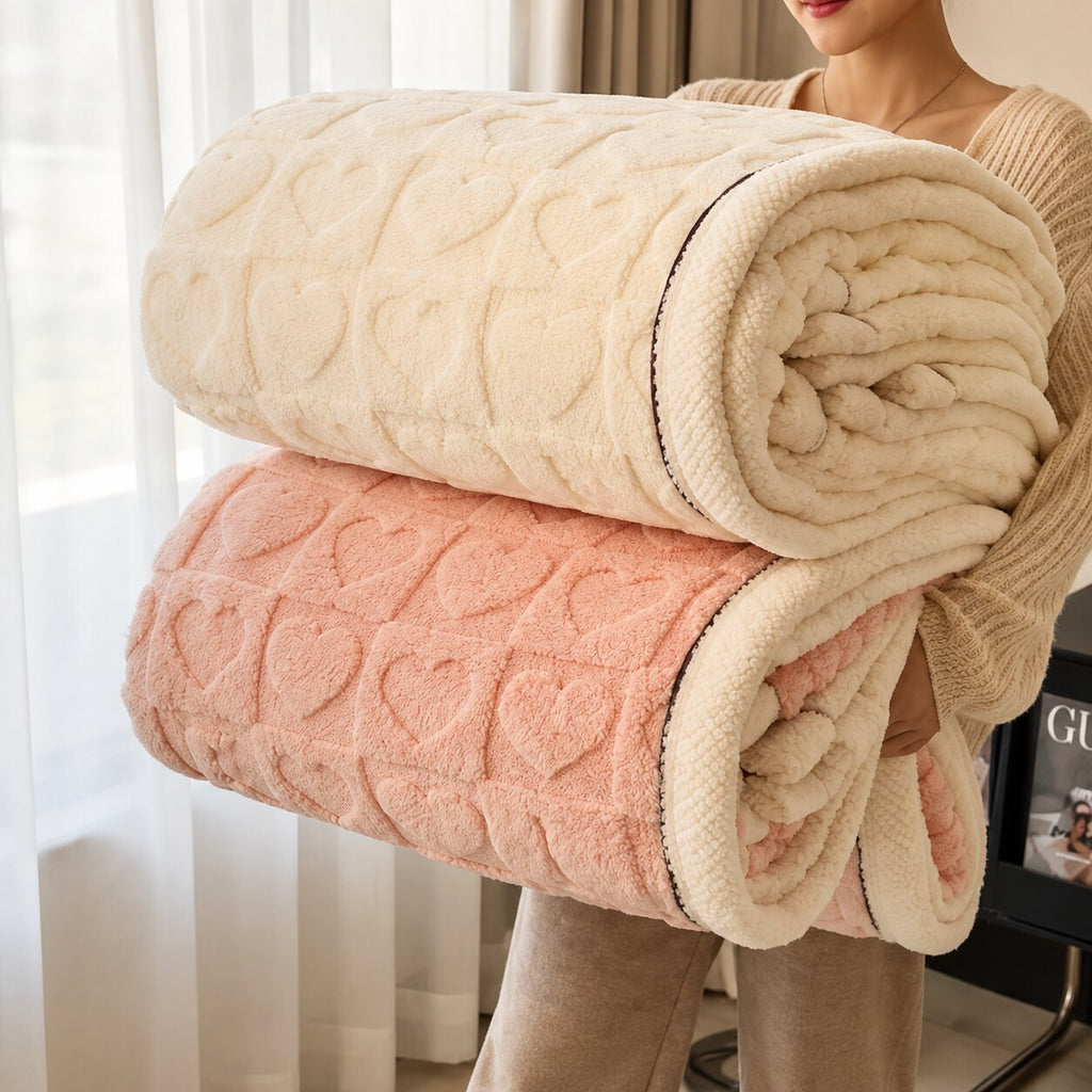 Elara Heart Plush Blanket