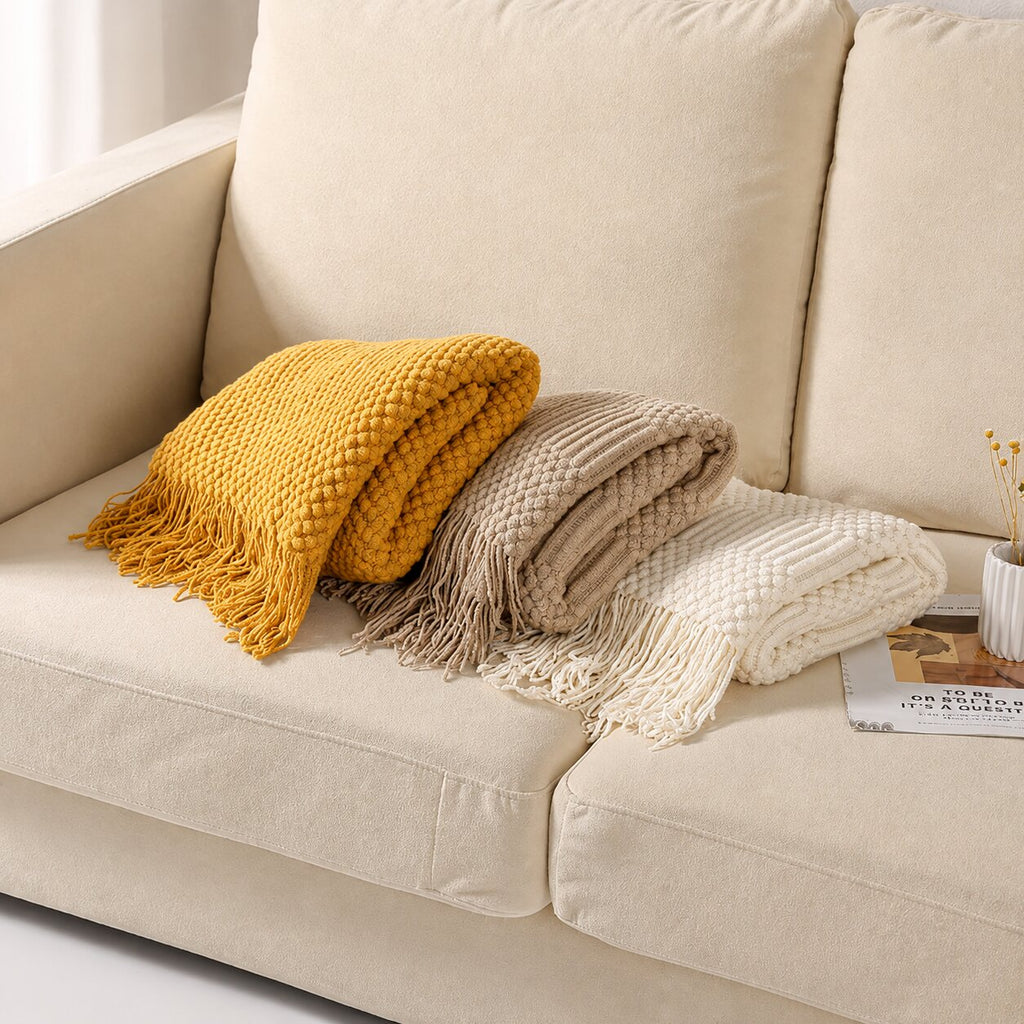 Elowen Textured Knit Throw Blanket