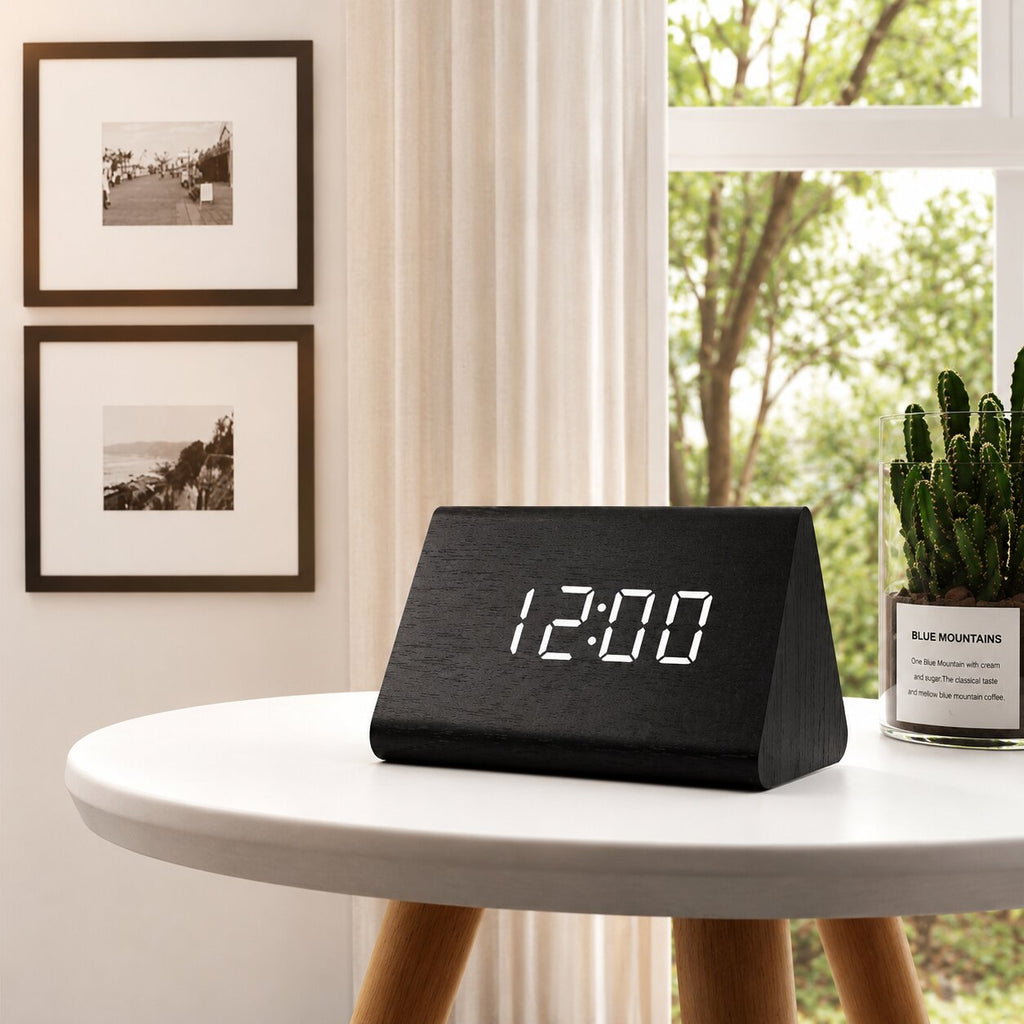 Avero Voice-Controlled Wooden Alarm Clock