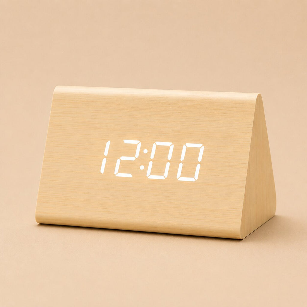 Avero Voice-Controlled Wooden Alarm Clock