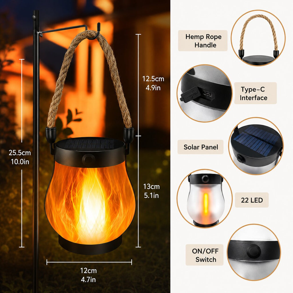 Vela Rechargeable Solar Lantern Set