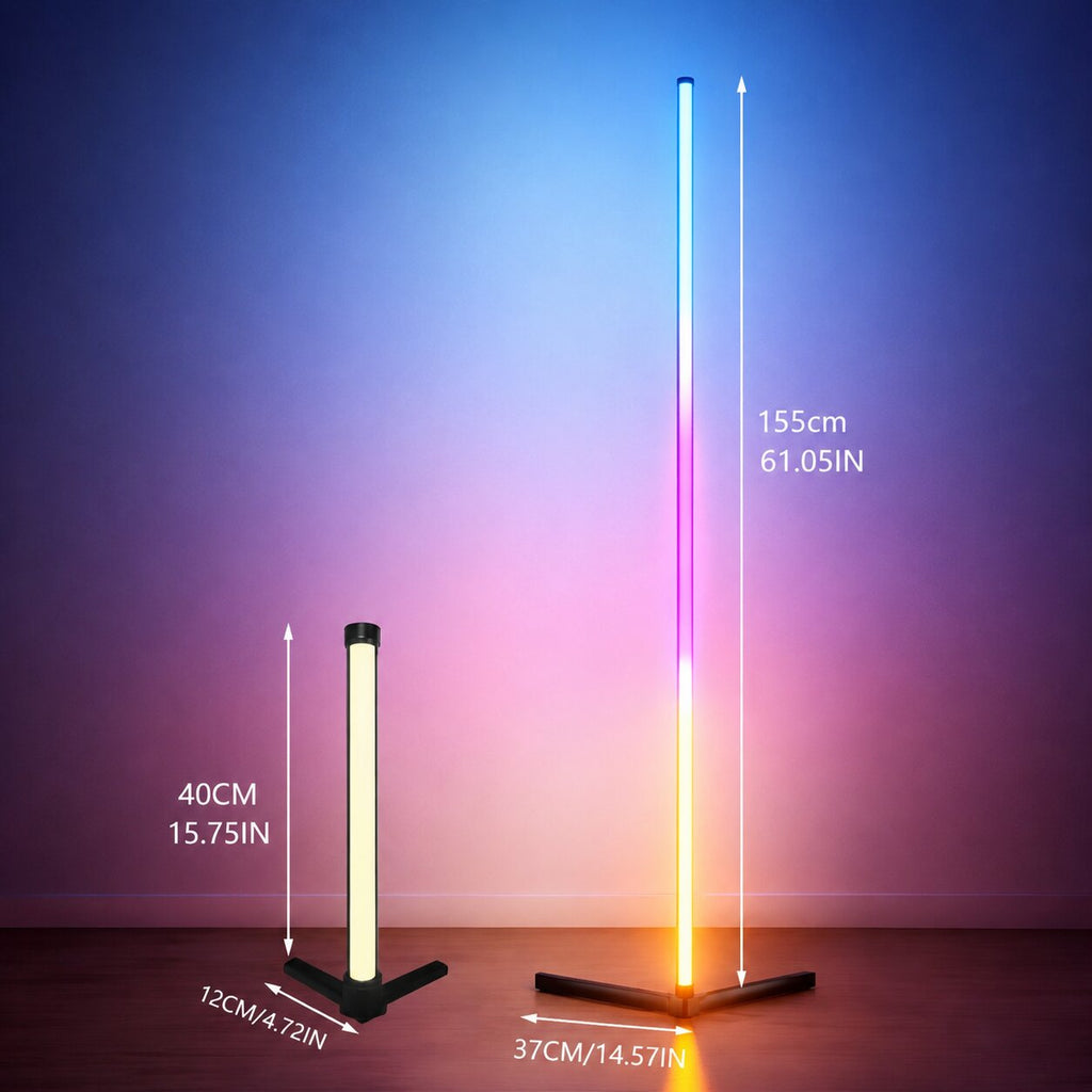 Smart RGB LED Corner Floor Lamp