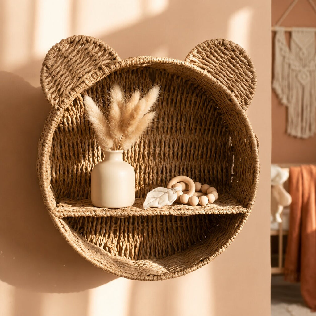 Teddy Rattan Wall Shelf