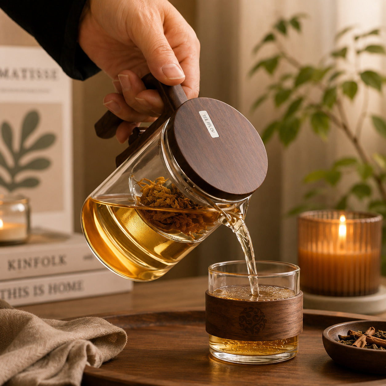 TeaFlow Magnetic Glass Teapot