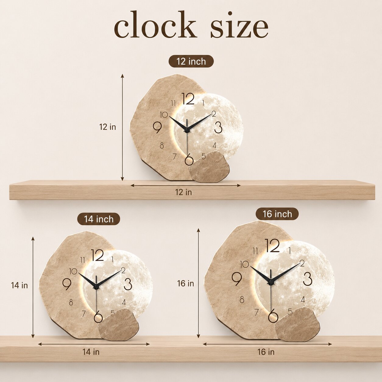 LunaStone Moon Wall Clock