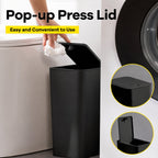 SlimPress Bathroom Trash Can