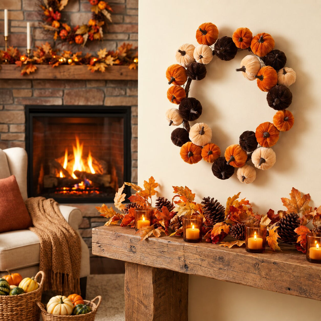 Harvest Pumpkin Wreath