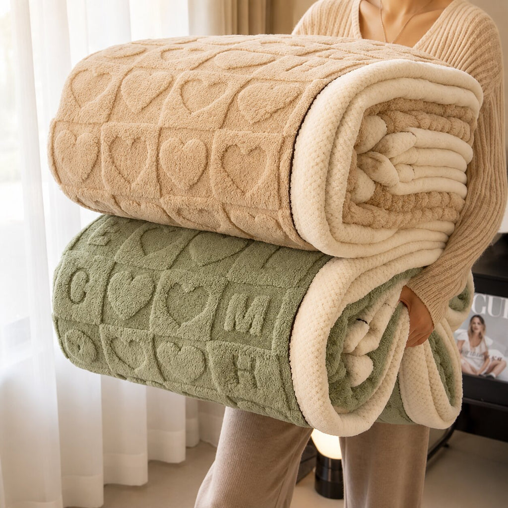 Elara Heart Plush Blanket
