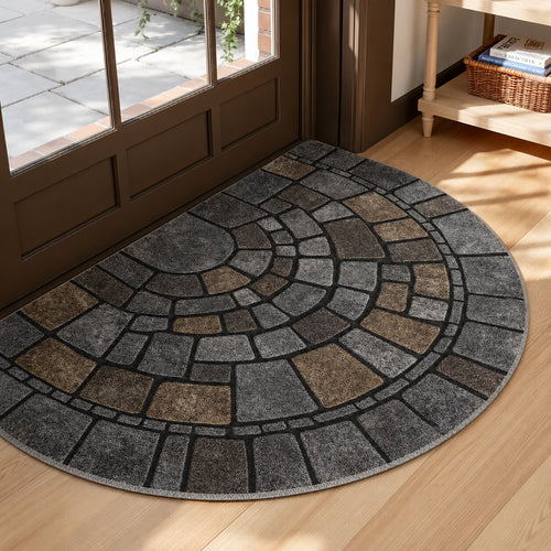 Cobblestone Half-Moon Doormat