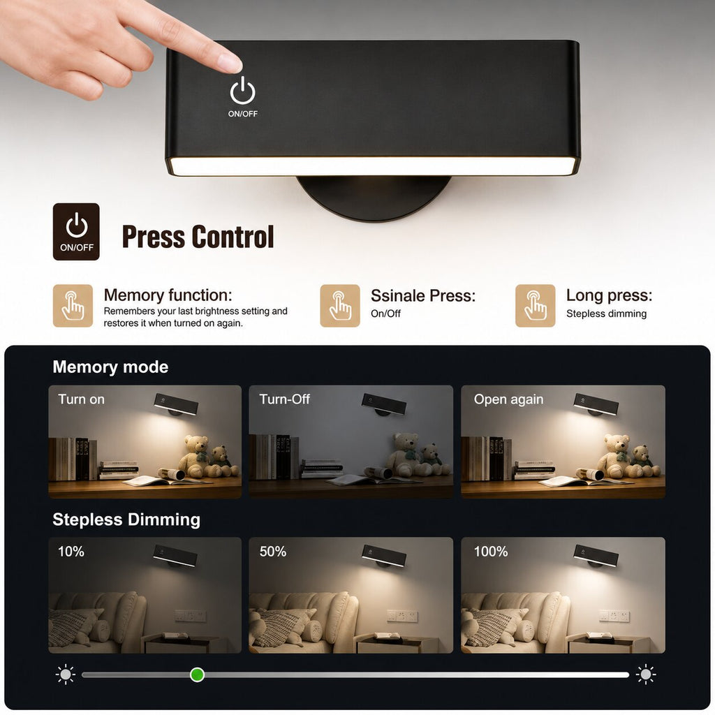 LumiFlex Rechargeable Wall Light