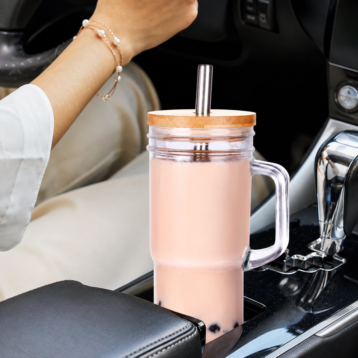 EverSip Glass Tumbler Set of 2 (24 oz)