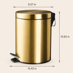 LuxeStep Stainless Steel Trash Can