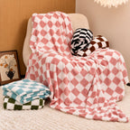 Sienna Checkered Fleece Throw Blanket