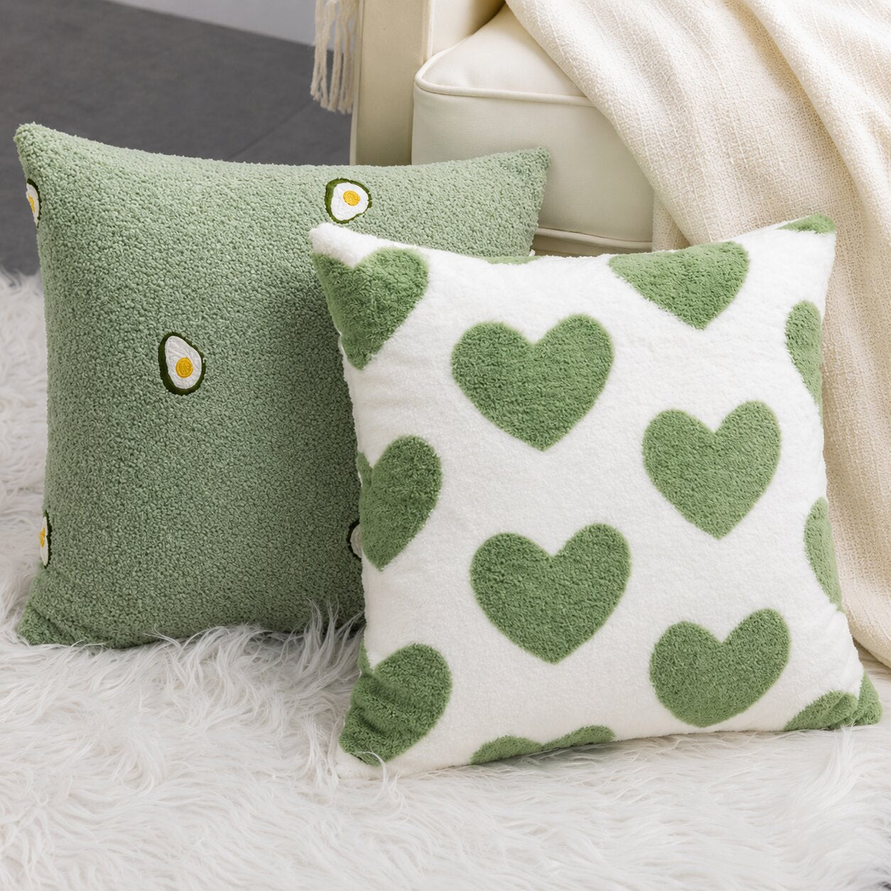 Happy Pillow Cover