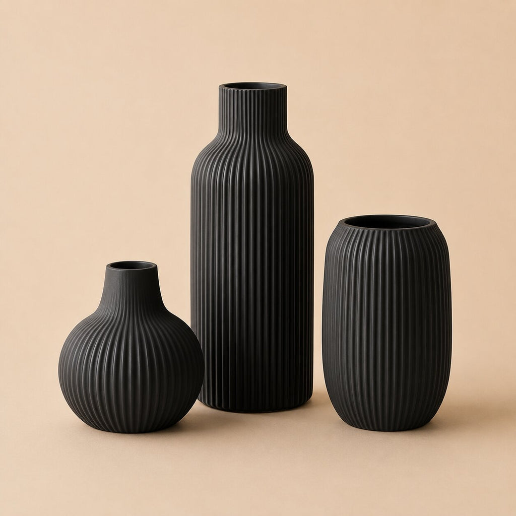 Sorelle Ribbed Vase Set
