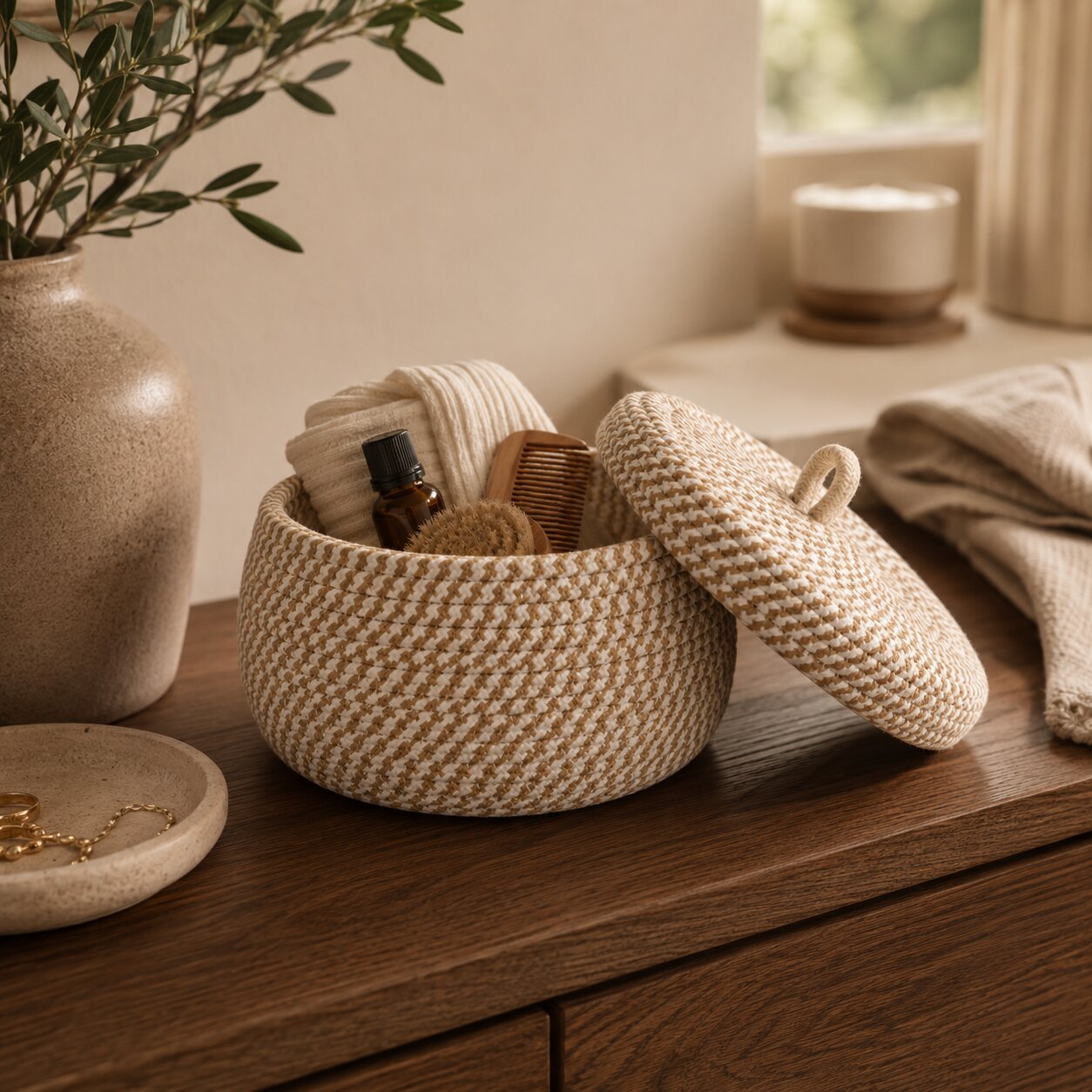 Liora Lidded Basket