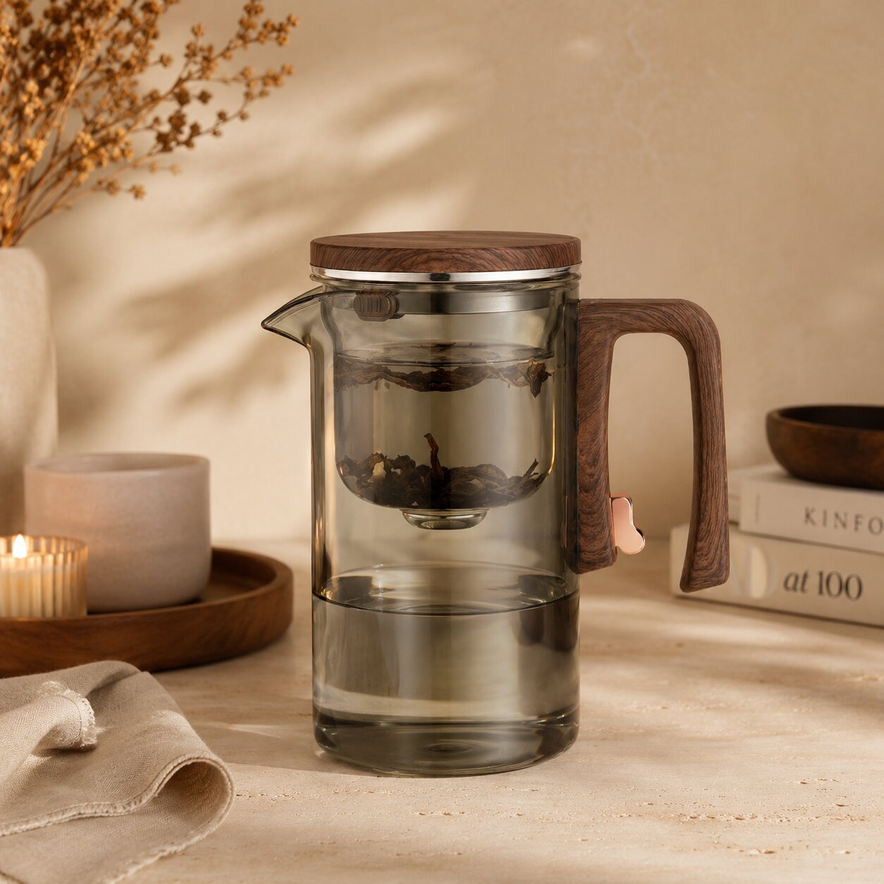TeaFlow Magnetic Glass Teapot