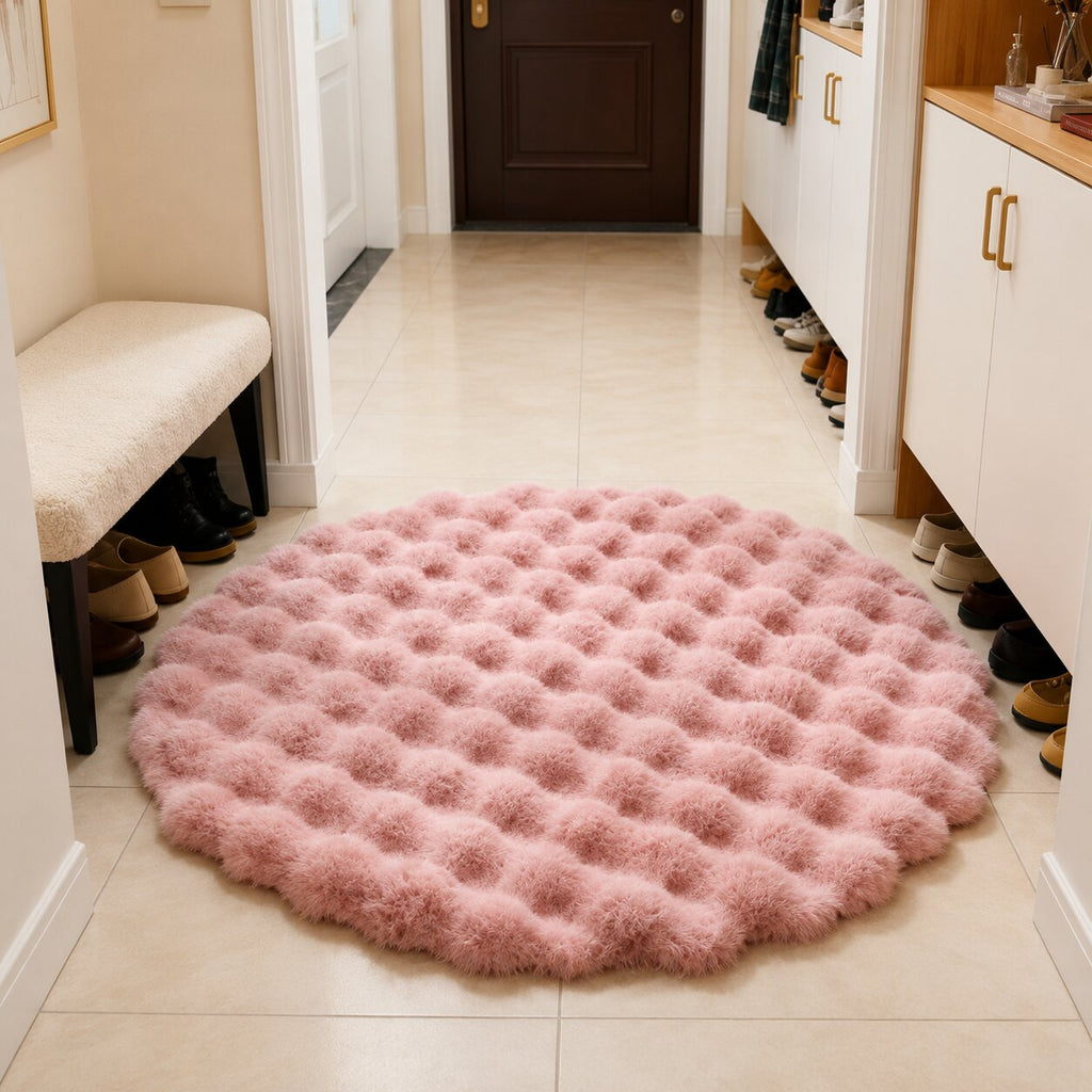 Elodie Round Faux Fur Rug