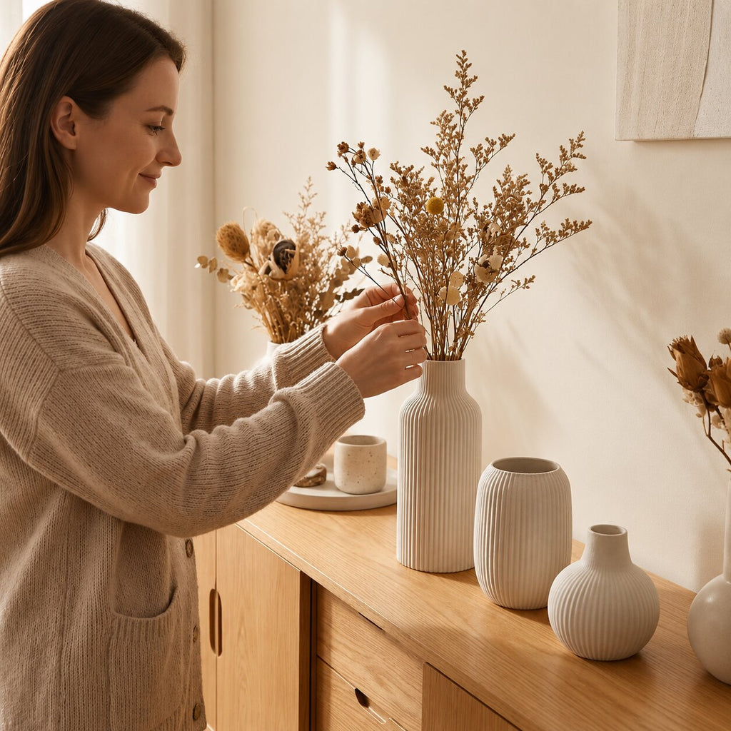 Sorelle Ribbed Vase Set