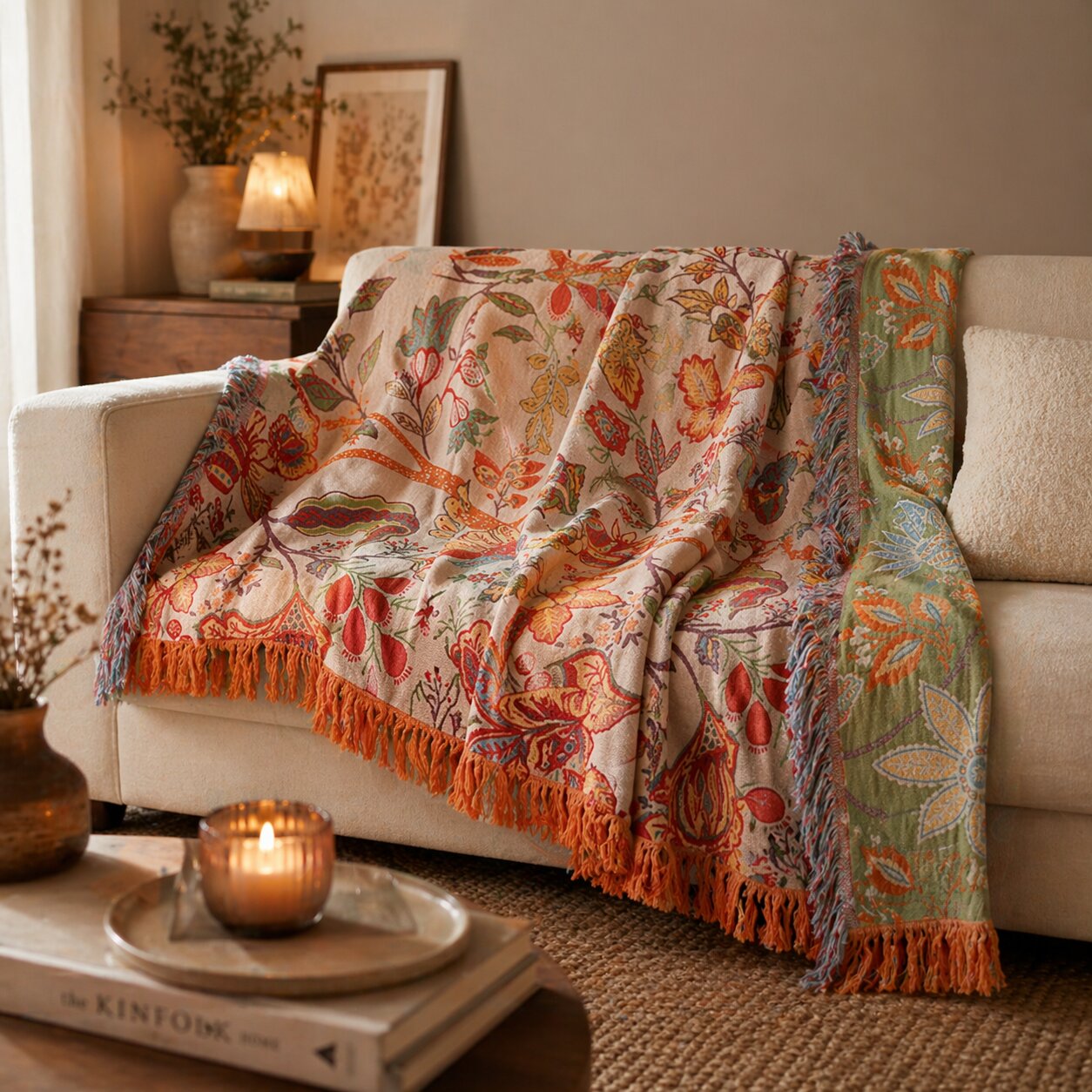 Sienna Woven Throw Cover
