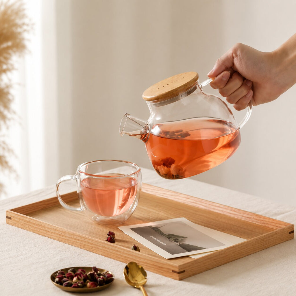 Serelle Borosilicate Glass Teapot