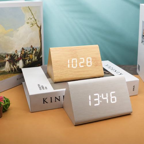 Avero Voice-Controlled Wooden Alarm Clock