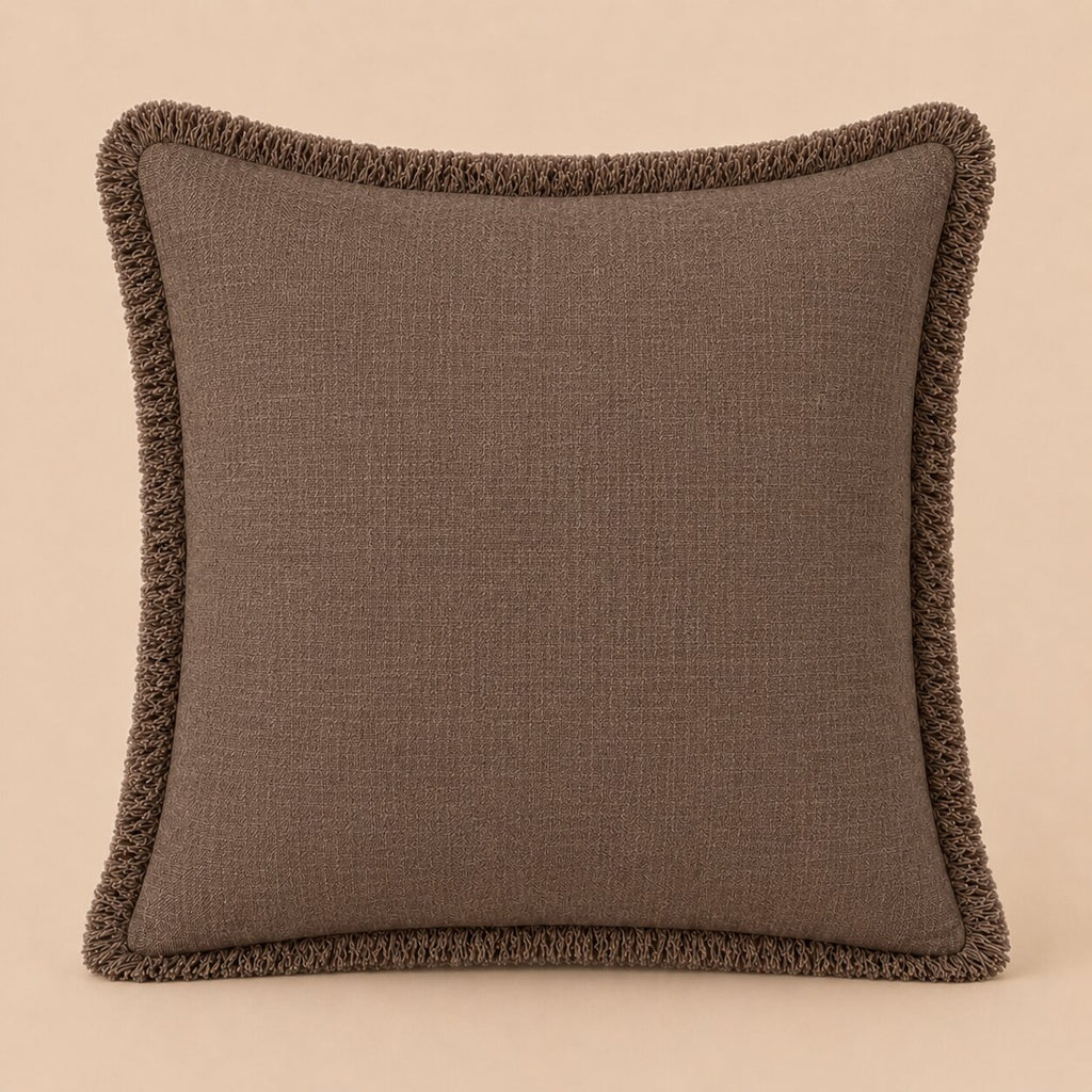 Damian Linen Fringed Pillow Cover