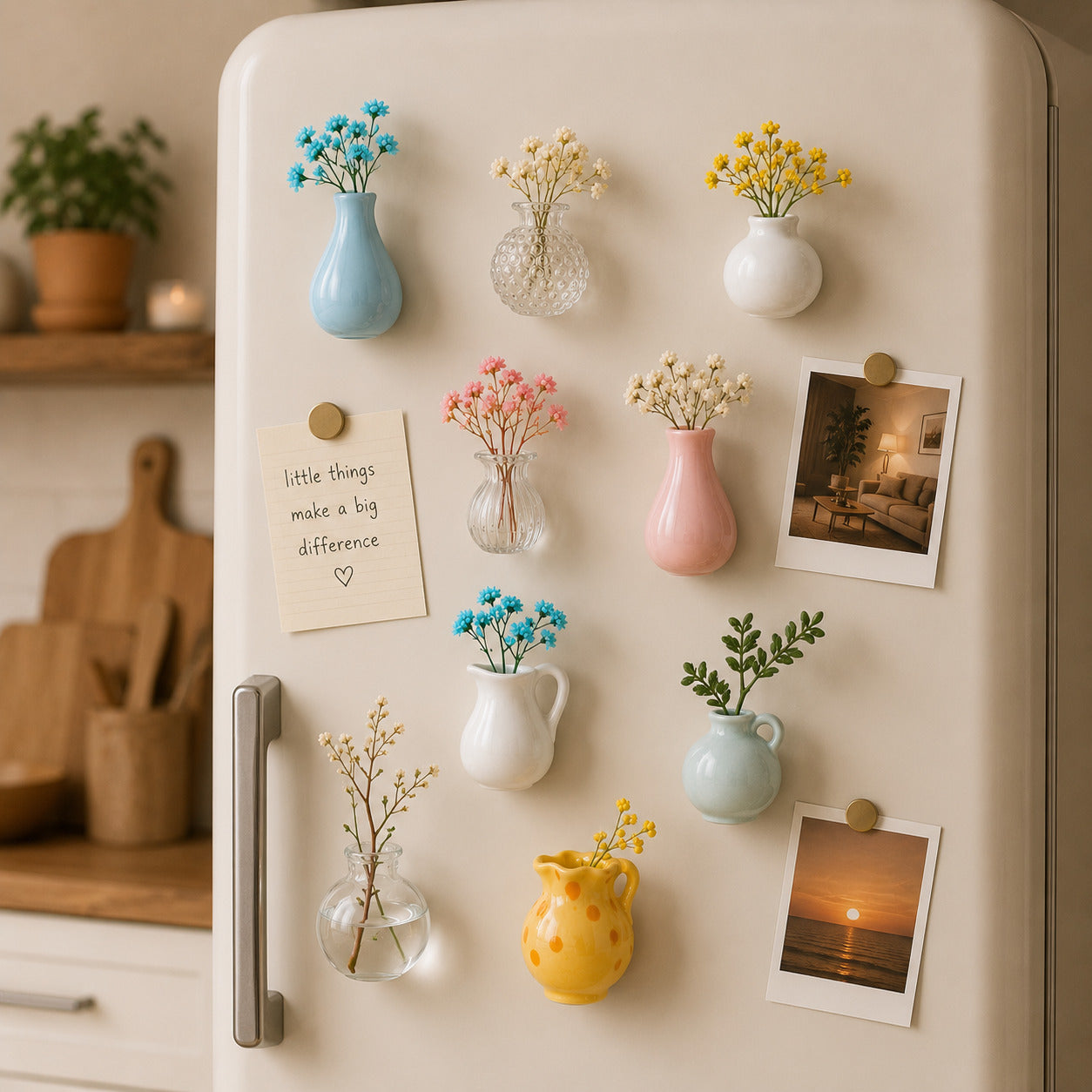 BloomMag Ceramic Vase Magnets