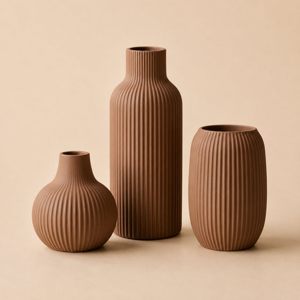 Sorelle Ribbed Vase Set