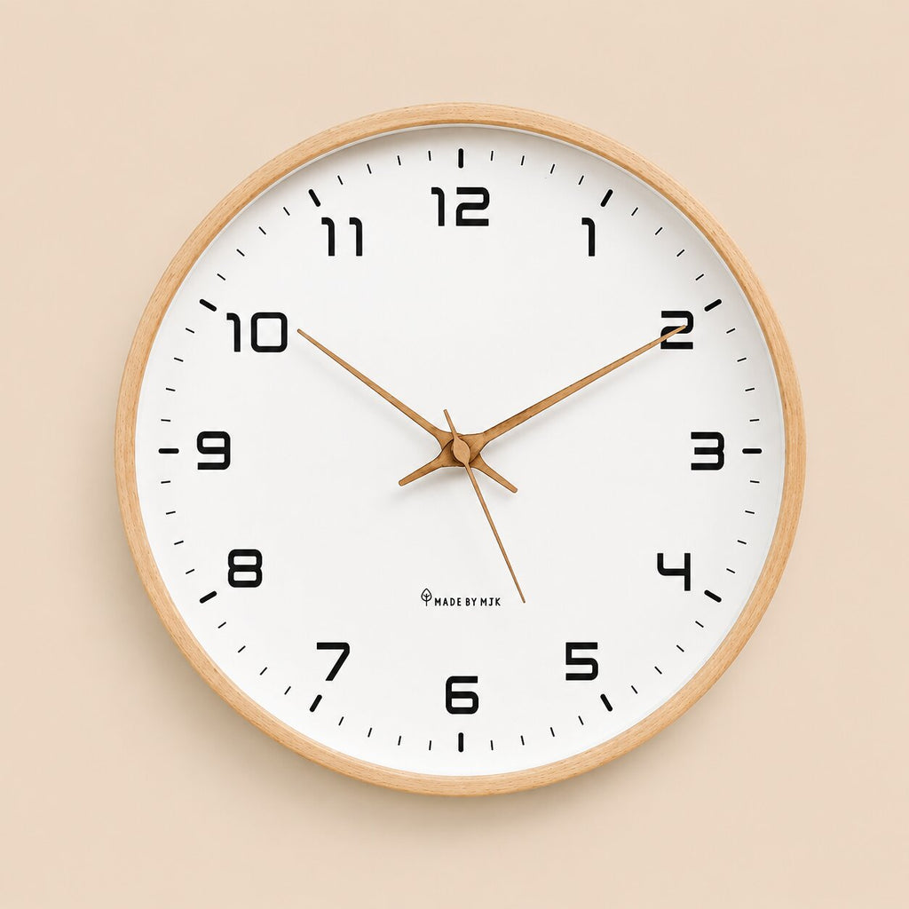 Elara Solid Wood Wall Clock