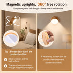 Maelle 360° Wooden Wall Light