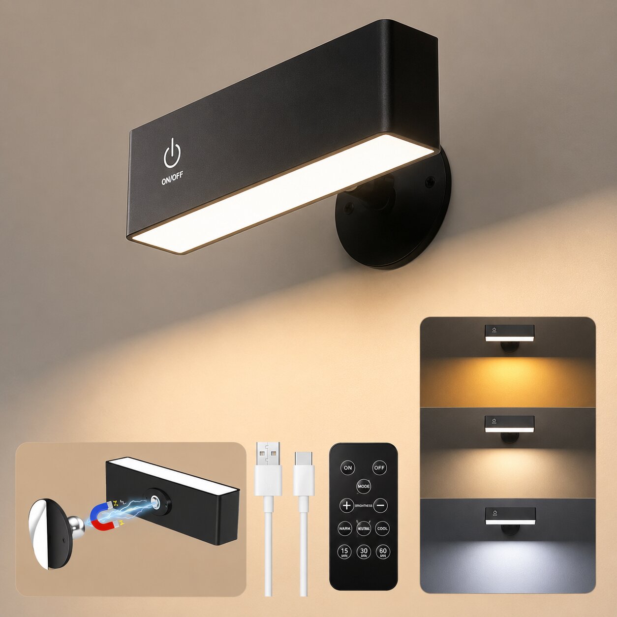 LumiFlex Rechargeable Wall Light