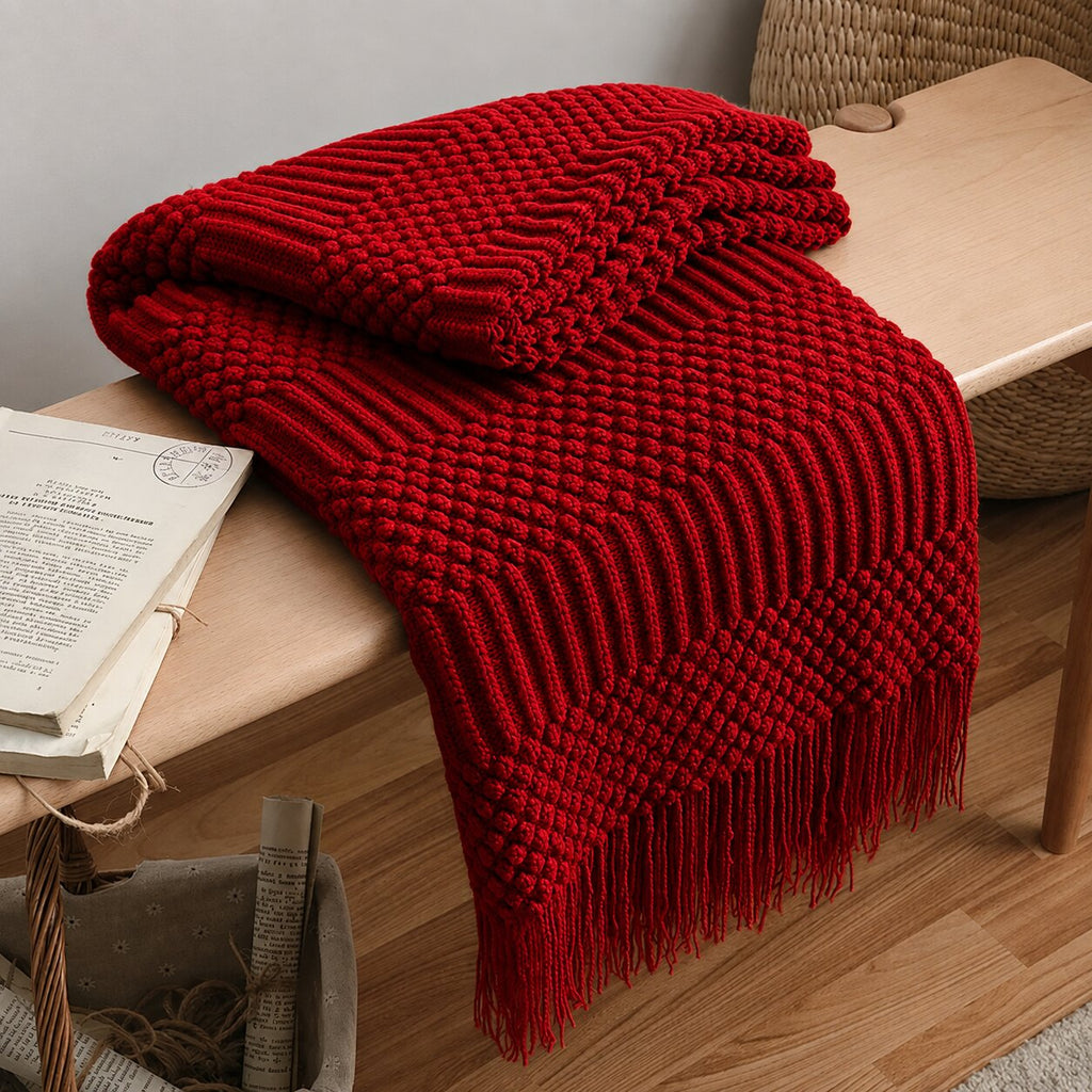 Elowen Textured Knit Throw Blanket