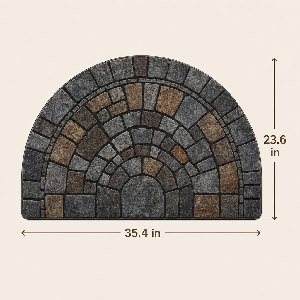 Cobblestone Half-Moon Doormat