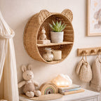 Teddy Rattan Wall Shelf