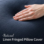 Damian Linen Fringed Pillow Cover