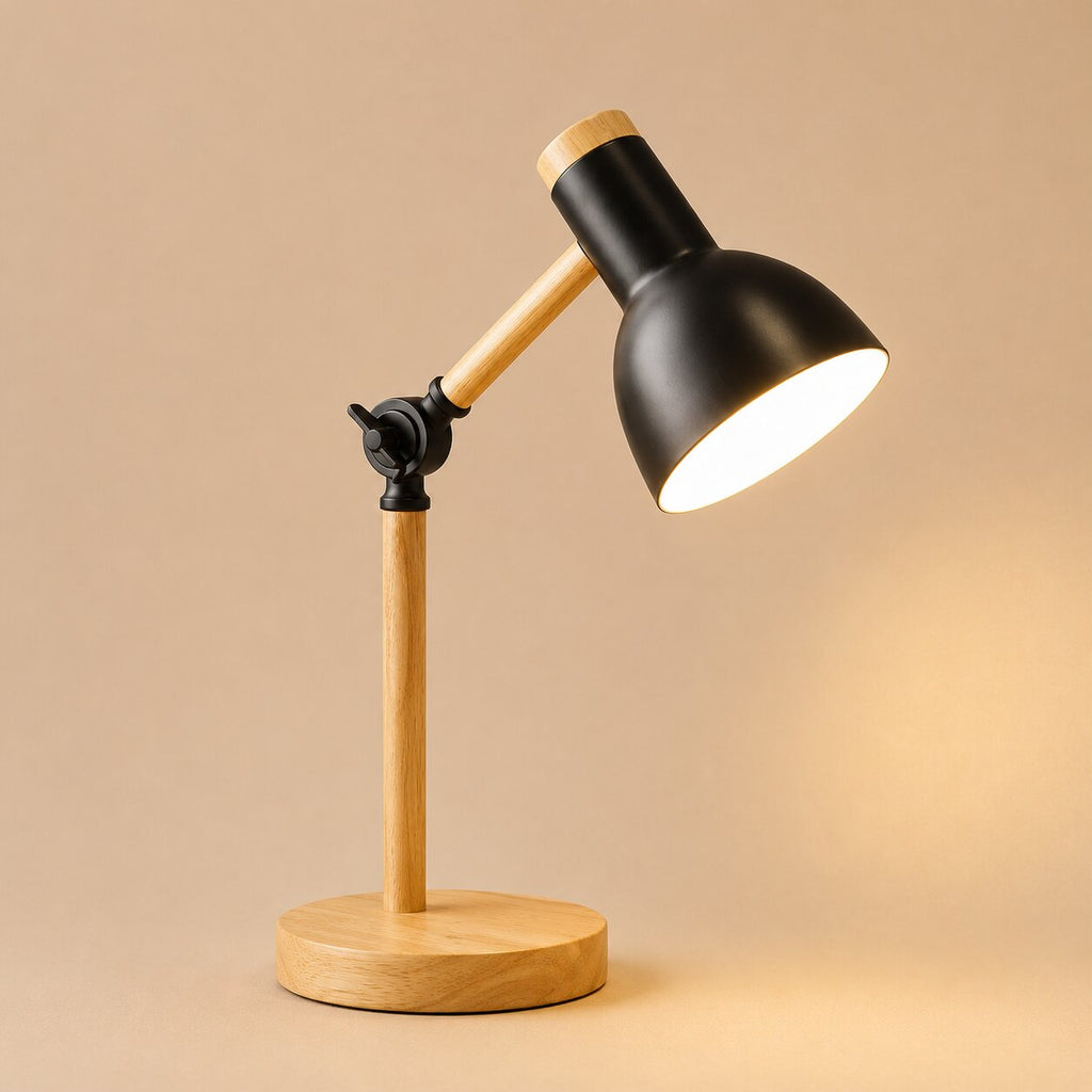 Marlowe Adjustable Wooden Desk Lamp
