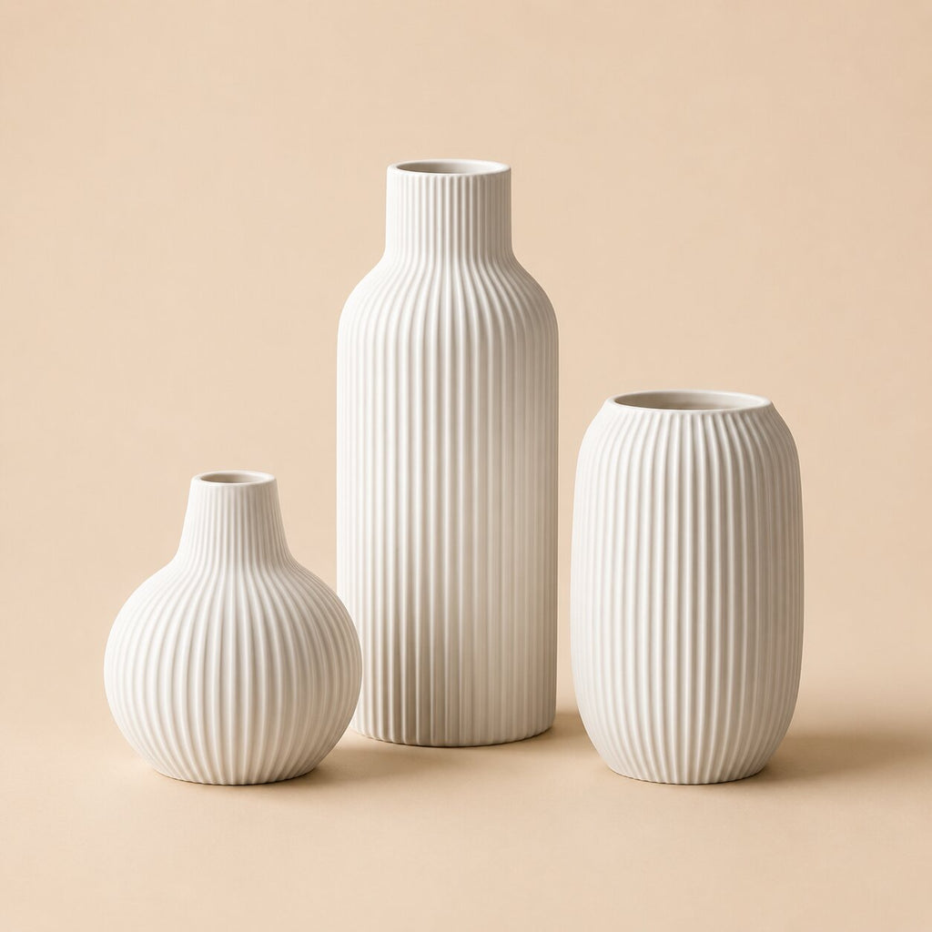 Sorelle Ribbed Vase Set
