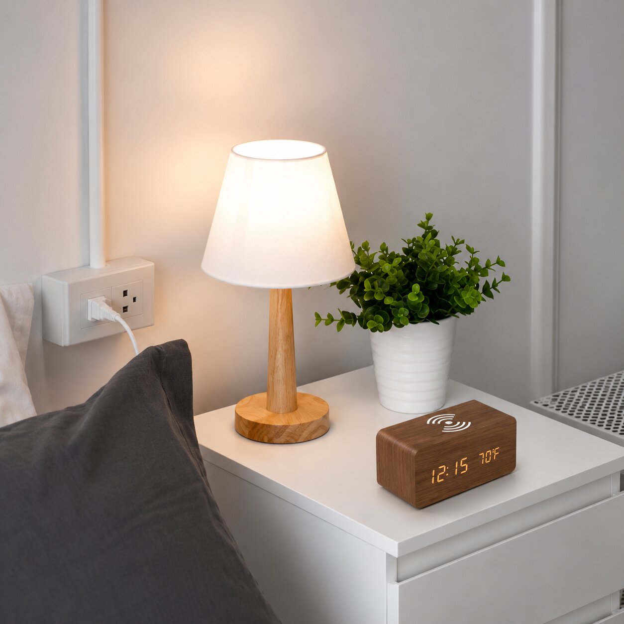 Lunara Wireless Charging Alarm Clock
