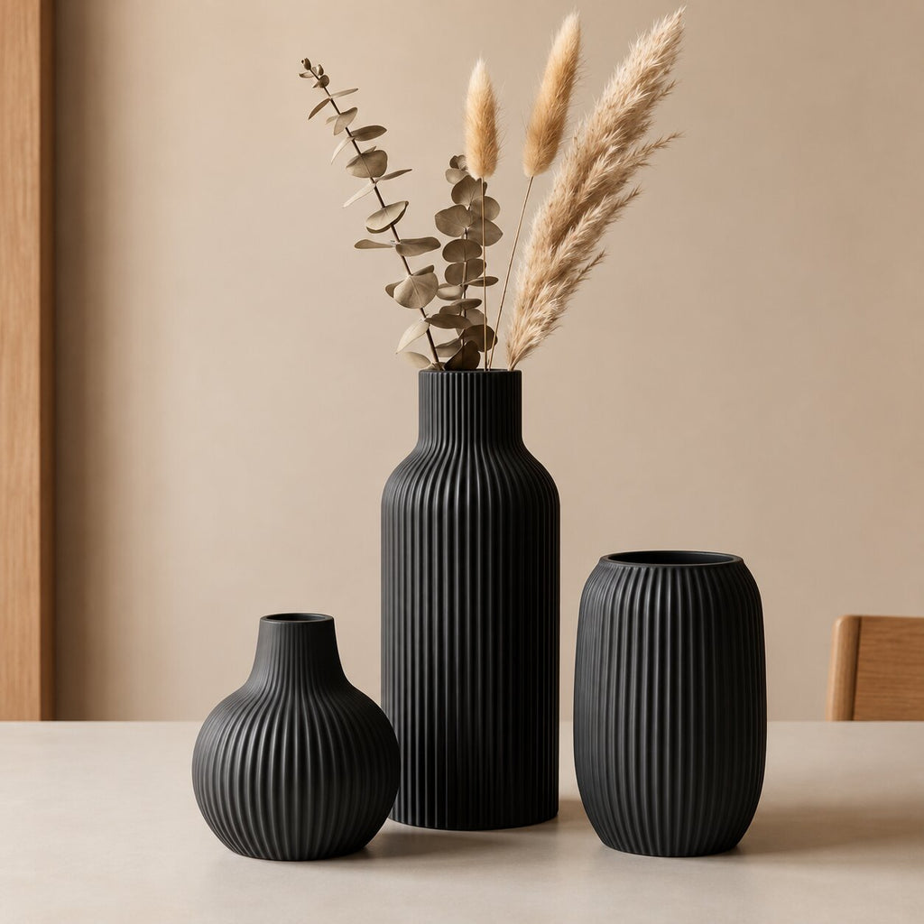 Sorelle Ribbed Vase Set
