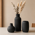 Sorelle Ribbed Vase Set