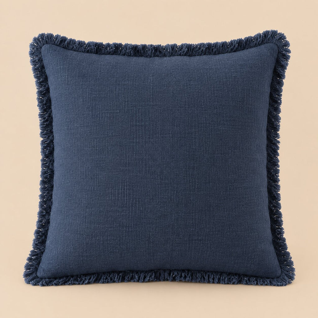 Damian Linen Fringed Pillow Cover