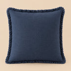 Damian Linen Fringed Pillow Cover