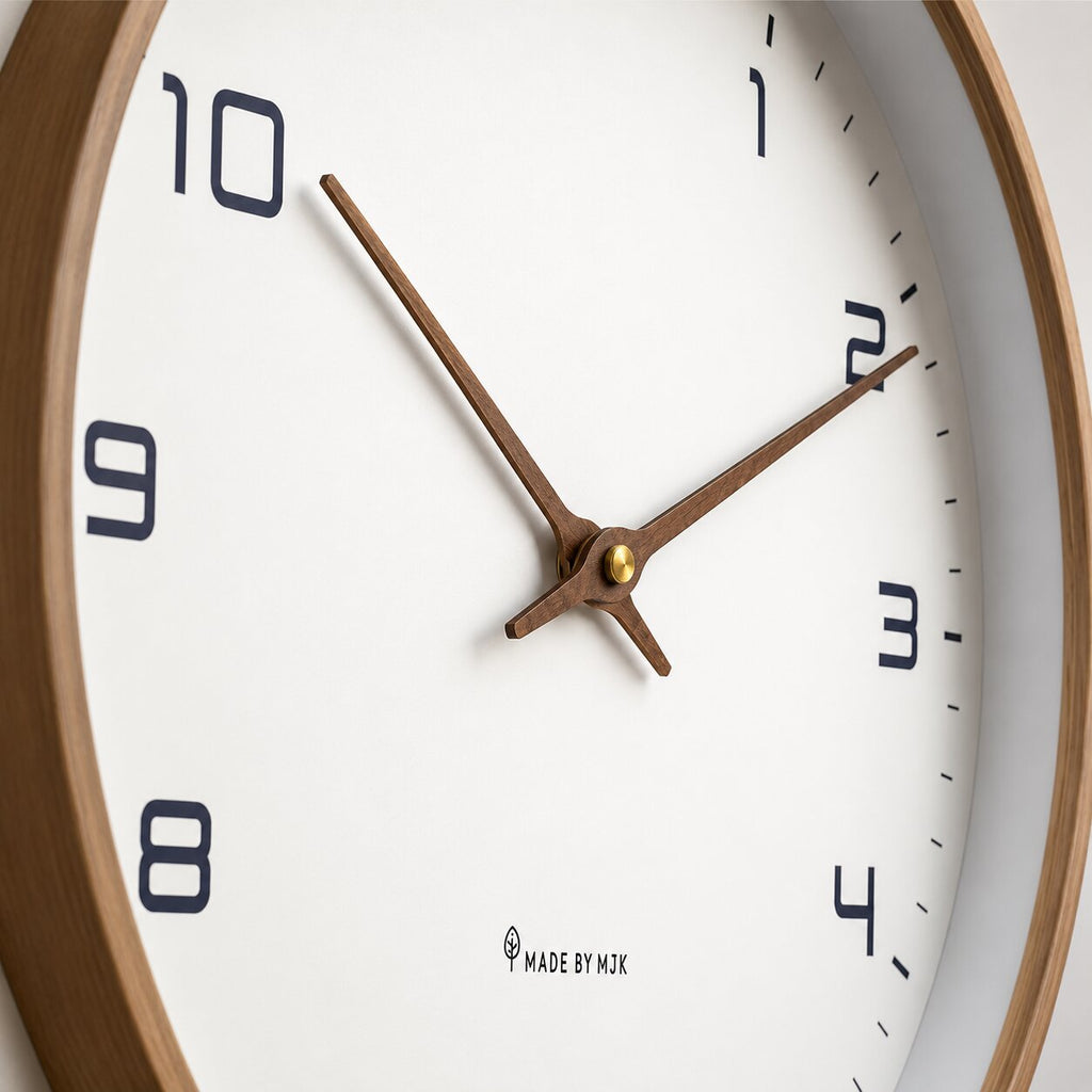 Elara Solid Wood Wall Clock