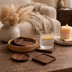 Jula Walnut Coaster Set of 6